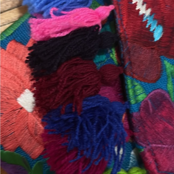 Mexican Handmade Embroidered Floral Bag Purse Crossbody Boho NWOT - Picture 4 of 10